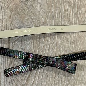 KATE SPADE Iridescent Rainbow Genuine Leather Belt - Made in ITALY
